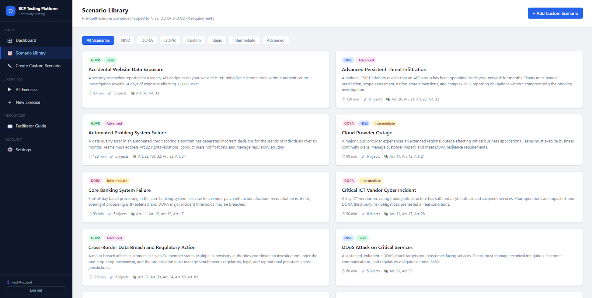 Scenario Library